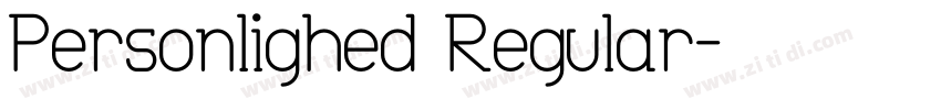Personlighed Regular字体转换